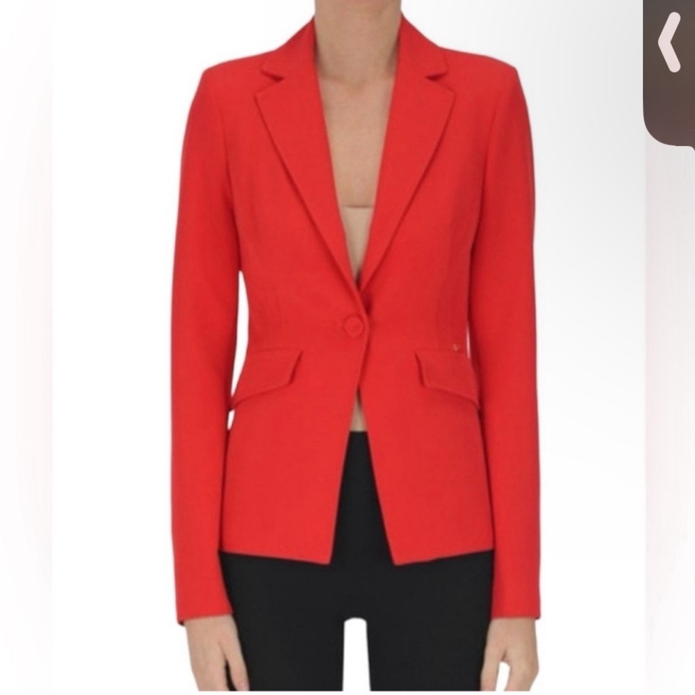 NWT GENERATION LOVE Hudson Crepe Blazer in Papaya Sz Small